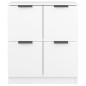 vidaXL Aparador de madera contrachapada blanco 60x30x70 cm vidaXL Aparador de madera contrachapada blanco 60x30x70 cm