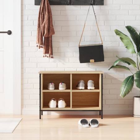 vidaXL Zapatero madera de ingeniería roble Sonoma 69x35x50 cm