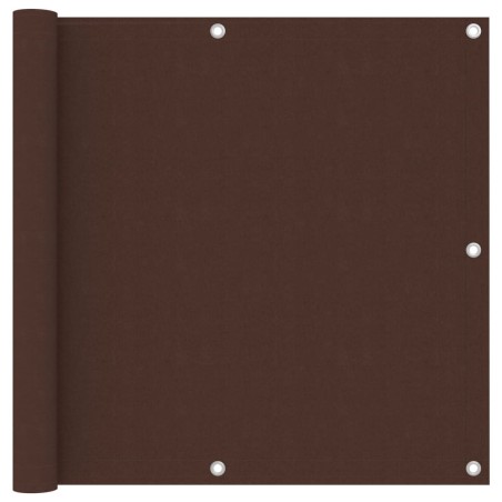 vidaXL Toldo para balcón tela oxford marrón 90x400 cm