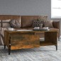 vidaXL Mesa de centro madera contrachapada roble ahumado 90x50x36,5 cm vidaXL Mesa de centro madera contrachapada roble ahumado 90x50x36,5 cm