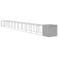 vidaXL Gallinero y corral acero galvanizado gris claro 110x1221x110 cm
