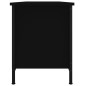 vidaXL Mueble TV con puertas madera contrachapada negro 102x35x45 cm