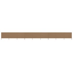 vidaXL Paravientos de 9 paneles tela gris taupe 1200x160 cm