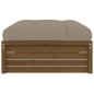 vidaXL Taburete de jardín madera maciza de pino marrón miel 120x80 cm vidaXL Taburete de jardín madera maciza de pino marrón miel 120x80 cm