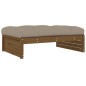 vidaXL Taburete de jardín madera maciza de pino marrón miel 120x80 cm vidaXL Taburete de jardín madera maciza de pino marrón miel 120x80 cm
