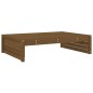 vidaXL Taburete de jardín madera maciza de pino marrón miel 120x80 cm vidaXL Taburete de jardín madera maciza de pino marrón miel 120x80 cm