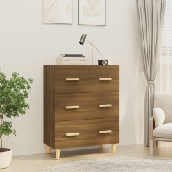 vidaXL Aparador madera contrachapada marrón roble 70x34x90 cm