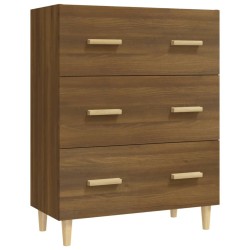 vidaXL Aparador madera contrachapada marrón roble 70x34x90 cm