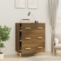 vidaXL Aparador madera contrachapada marrón roble 70x34x90 cm vidaXL Aparador madera contrachapada marrón roble 70x34x90 cm