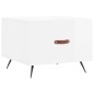 vidaXL Mesa de centro 2 uds madera ingeniería blanco brillo 50x50x40cm vidaXL Mesa de centro 2 uds madera ingeniería blanco brillo 50x50x40cm