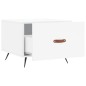 vidaXL Mesa de centro 2 uds madera ingeniería blanco brillo 50x50x40cm vidaXL Mesa de centro 2 uds madera ingeniería blanco brillo 50x50x40cm