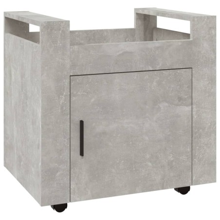 vidaXL Carrito de escritorio contrachapada gris hormigón 60x45x60 cm