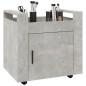 vidaXL Carrito de escritorio contrachapada gris hormigón 60x45x60 cm