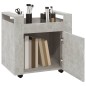 vidaXL Carrito de escritorio contrachapada gris hormigón 60x45x60 cm