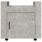 vidaXL Carrito de escritorio contrachapada gris hormigón 60x45x60 cm