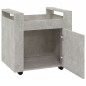 vidaXL Carrito de escritorio contrachapada gris hormigón 60x45x60 cm