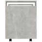 vidaXL Carrito de escritorio contrachapada gris hormigón 60x45x60 cm