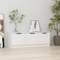 vidaXL Mueble de TV madera contrachapada blanco brillo 102x35x36,5 cm vidaXL Mueble de TV madera contrachapada blanco brillo 102x35x36,5 cm