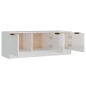 vidaXL Mueble de TV madera contrachapada blanco brillo 102x35x36,5 cm vidaXL Mueble de TV madera contrachapada blanco brillo 102x35x36,5 cm
