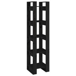 vidaXL Estantería/divisor de espacios madera pino negro 41x35x160 cm