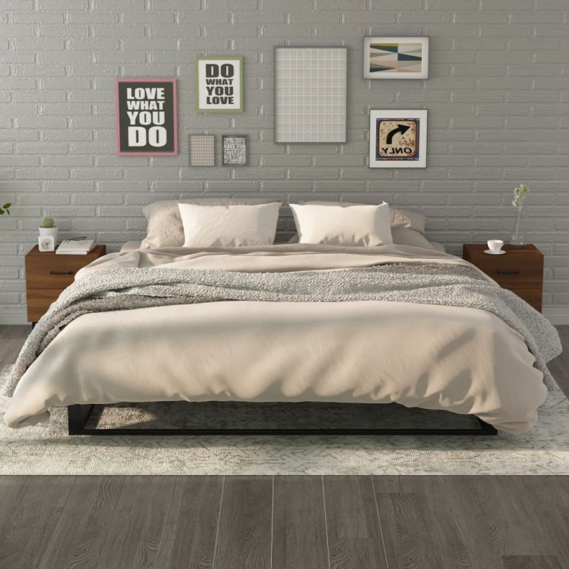 vidaXL Mesita de noche 2 unidades roble marrón 40x35x47,5 cm vidaXL Mesita de noche 2 unidades roble marrón 40x35x47,5 cm