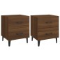 vidaXL Mesita de noche 2 unidades roble marrón 40x35x47,5 cm vidaXL Mesita de noche 2 unidades roble marrón 40x35x47,5 cm