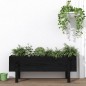 vidaXL Arriate elevado de jardín madera maciza pino negro 101x30x38 cm vidaXL Arriate elevado de jardín madera maciza pino negro 101x30x38 cm