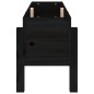 vidaXL Arriate elevado de jardín madera maciza pino negro 101x30x38 cm vidaXL Arriate elevado de jardín madera maciza pino negro 101x30x38 cm