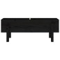 vidaXL Arriate elevado de jardín madera maciza pino negro 101x30x38 cm vidaXL Arriate elevado de jardín madera maciza pino negro 101x30x38 cm