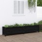 vidaXL Arriate elevado de jardín madera de pino negro 199,5x40x39 cm vidaXL Arriate elevado de jardín madera de pino negro 199,5x40x39 cm