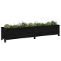 vidaXL Arriate elevado de jardín madera de pino negro 199,5x40x39 cm vidaXL Arriate elevado de jardín madera de pino negro 199,5x40x39 cm
