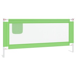 vidaXL Barandilla de seguridad cama de niño verde tela 200x25 cm