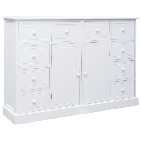 vidaXL Aparador con 10 cajones madera blanco 113x30x79 cm