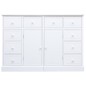vidaXL Aparador con 10 cajones madera blanco 113x30x79 cm vidaXL Aparador con 10 cajones madera blanco 113x30x79 cm