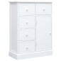 vidaXL Aparador con 10 cajones madera blanco 113x30x79 cm vidaXL Aparador con 10 cajones madera blanco 113x30x79 cm