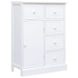 vidaXL Aparador con 10 cajones madera blanco 113x30x79 cm vidaXL Aparador con 10 cajones madera blanco 113x30x79 cm
