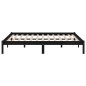 vidaXL Estructura de cama madera maciza negra King Size 150x200 cm