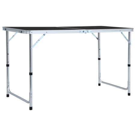 vidaXL Mesa de camping plegable de aluminio gris 120x60 cm