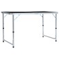 vidaXL Mesa de camping plegable de aluminio gris 120x60 cm vidaXL Mesa de camping plegable de aluminio gris 120x60 cm