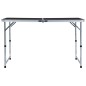 vidaXL Mesa de camping plegable de aluminio gris 120x60 cm vidaXL Mesa de camping plegable de aluminio gris 120x60 cm