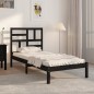 vidaXL Estructura de cama madera maciza individual negra 75x190 cm vidaXL Estructura de cama madera maciza individual negra 75x190 cm