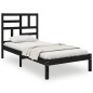 vidaXL Estructura de cama madera maciza individual negra 75x190 cm vidaXL Estructura de cama madera maciza individual negra 75x190 cm