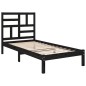 vidaXL Estructura de cama madera maciza individual negra 75x190 cm vidaXL Estructura de cama madera maciza individual negra 75x190 cm