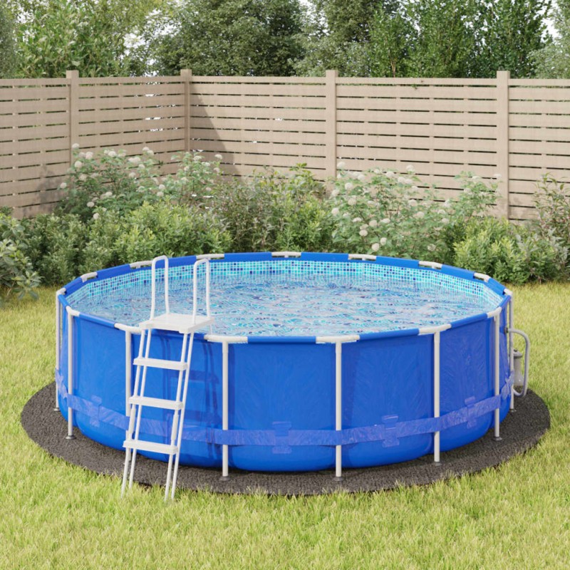 vidaXL Tapiz de suelo piscina geotextil de poliéster gris claro Ø428cm vidaXL Tapiz de suelo piscina geotextil de poliéster gris claro Ø428cm