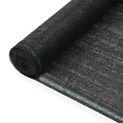 vidaXL Toldo para pista de tenis HDPE 2x25 m negro