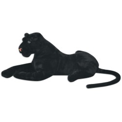 vidaXL Pantera de peluche grande XXL negra