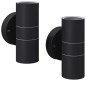 vidaXL Lámpara de exterior 2 uds acero ascendente/descendente vidaXL Lámpara de exterior 2 uds acero ascendente/descendente