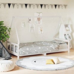 vidaXL Estructura de cama para niños madera de pino blanco 90x200 cm
