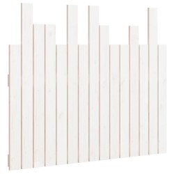 vidaXL Cabecero de cama pared madera maciza pino blanco 95,5x3x80 cm