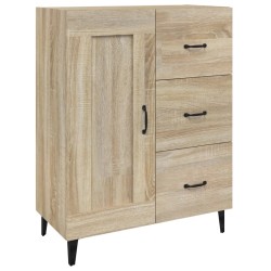 vidaXL Aparador de madera contrachapada roble Sonoma 69,5x34x90 cm